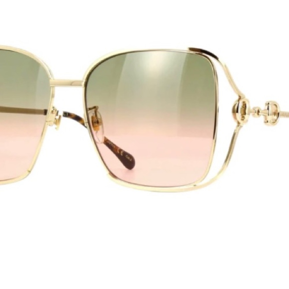Gucci gradient rose green gold oversized sunglasses GG1020S NEW Square women